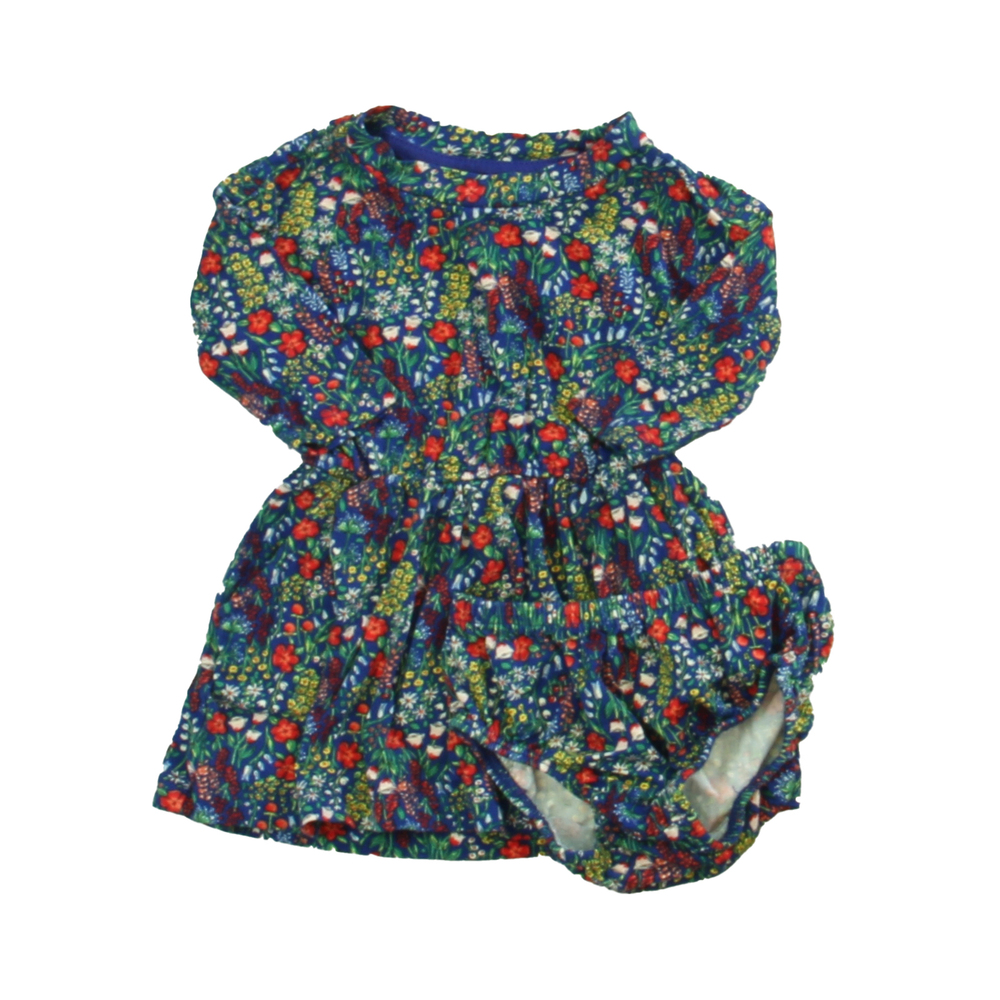 Gymboree Girls Blue | Red Floral Dress size: 0-3 Months
